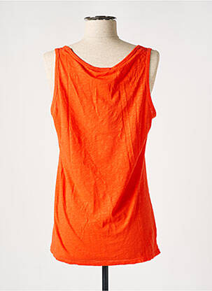 Débardeur col rond sans manche orange LEÏ-1984 femme
