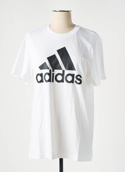 T-shirt coupe droite manches courtes blanc ADIDAS femme
