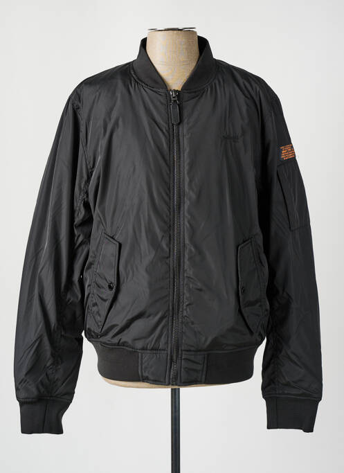 Blouson noir SCHOTT pour homme