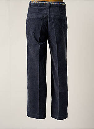 Pantalon chino fermeture zippée sous rabat boutonné taille normale bleu LAB DIP PARIS femme
