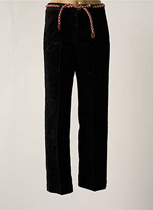 Pantalon chino fermeture zippée sous rabat boutonné taille normale noir LAB DIP PARIS femme