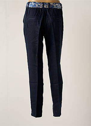 Pantalon chino tissage popeline taille normale bleu LABDIP femme