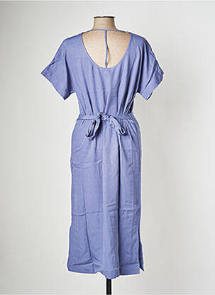 Robe mi-longue manches courtes manches courtes bleu CKS femme