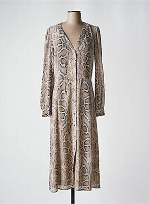 Robe longue manches longues manches longues beige MICHAEL KORS femme