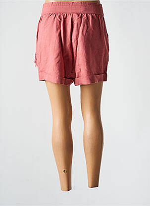Short fermeture zippée sous rabat avec crochet taille haute rose GRACE & MILA femme