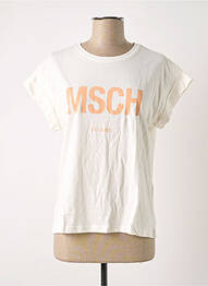 T-shirt coupe droite manches courtes blanc MSCH COPENHAGEN femme
