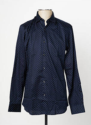 Chemise manches longues imprimé fantaisie bleu SELECTED homme