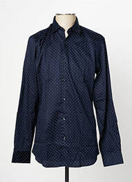 Chemise manches longues imprimé fantaisie bleu SELECTED homme