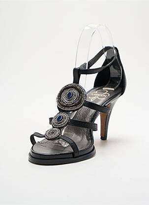Sandales/nu pieds matière lisse talon de 7 à 9cm noir KARSTON femme