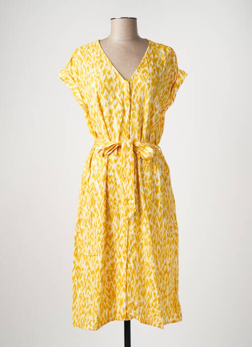 Robe mi-longue jaune STREET ONE femme