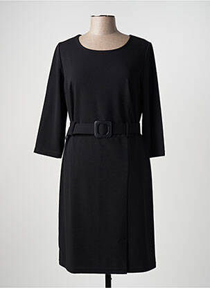 Robe mi-longue noir QUATRE VINGT JOURS pour femme