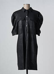 Robe mi-longue manches courtes manches courtes noir NÜ femme