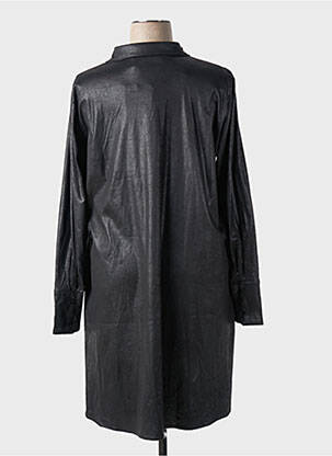 Tunique manches longues col chemisier noir NÜ femme