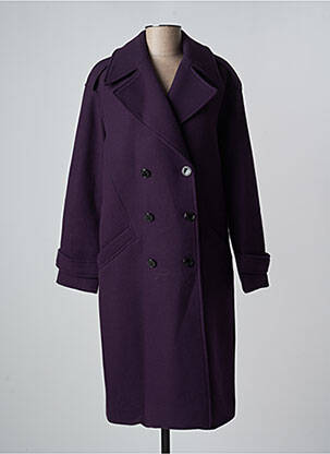 Manteau long violet MORGAN pour femme