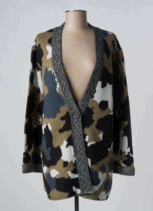 Gilet manches longues resserrée sur le bas noir LOLA ESPELETA femme