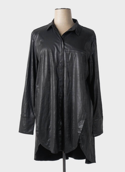 Tunique manches longues col chemisier noir NÜ femme