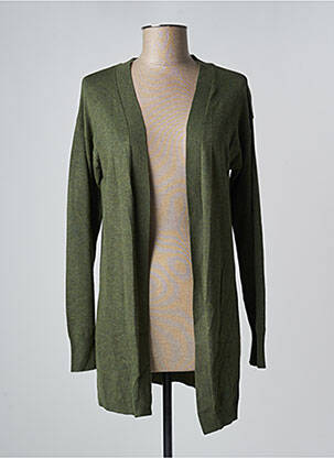 Gilet manches longues resserrée sur le bas vert B.YOUNG femme