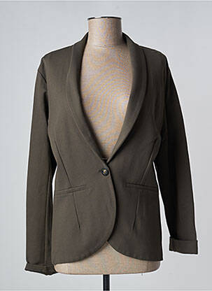 Blazer col châle vert JENSEN femme