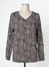 Top tissage jersey manches longues noir CISO femme