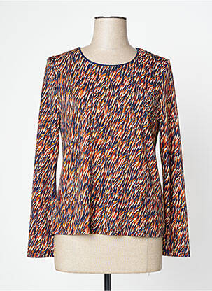 Top stretch manches longues marron DIANE LAURY femme