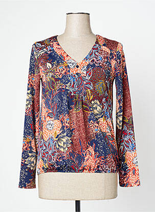 Top stretch manches longues bleu DIANE LAURY femme