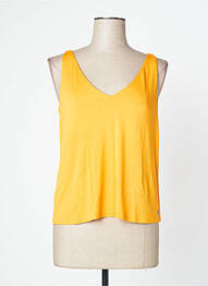 Top tissage jersey sans manche orange SURKANA femme