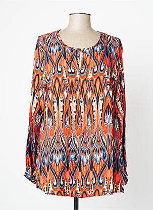 Tunique manches longues imprimé fantaisie orange CISO femme