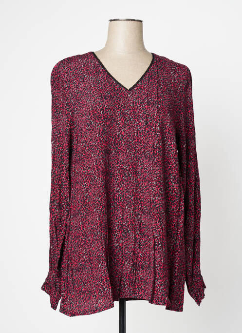 Blouse imprimé fantaisie manches longues rose CISO femme