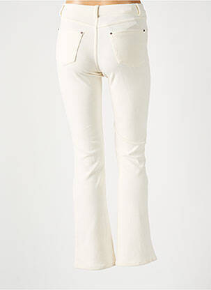 Pantalon flare stretch taille haute beige LCDN femme