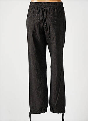 Pantalon droit taille élastique taille normale noir NÜ femme