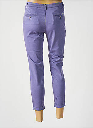 Pantalon chino tissage popeline taille normale violet LCDN femme