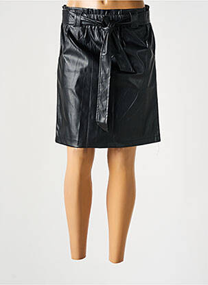 Jupe mi-longue coupe droite noir ESCANDELLE femme