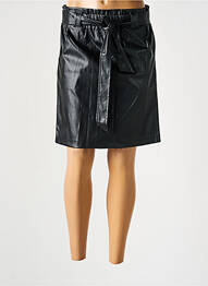 Jupe mi-longue coupe droite noir ESCANDELLE femme