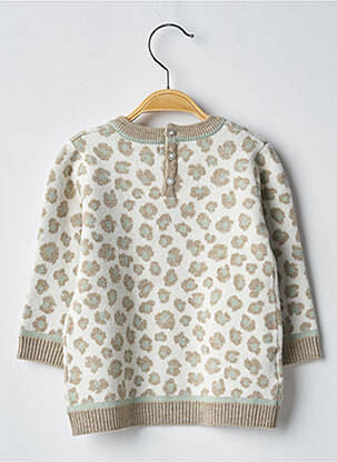 Robe pull resserrée sur le bas manches longues beige MAYORAL fille
