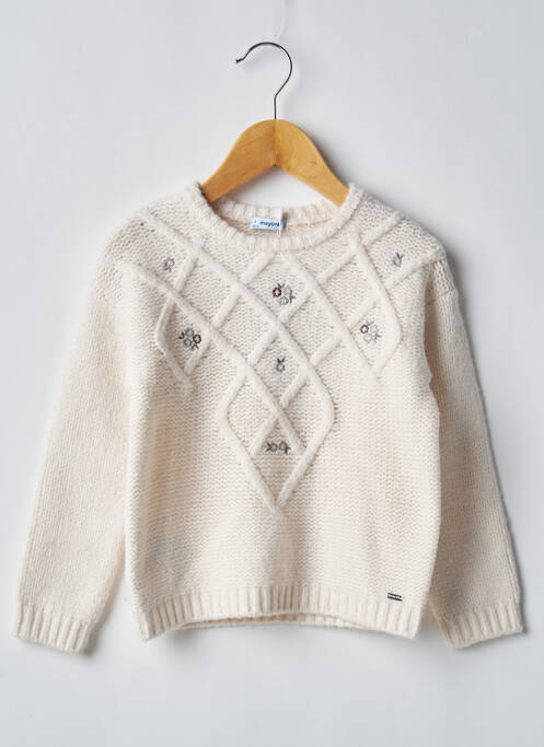 Pull blanc MAYORAL pour fille