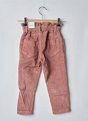 Pantalon slim tissage velours taille élastique rose MAYORAL fille