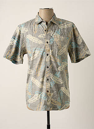 Chemise manches courtes imprimé fantaisie gris IRON AND RESIN homme