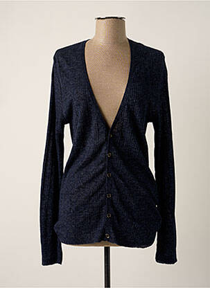 Gilet manches longues col v bleu MESSAGERIE homme