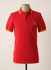 Polo rouge FRED PERRY pour homme seconde vue