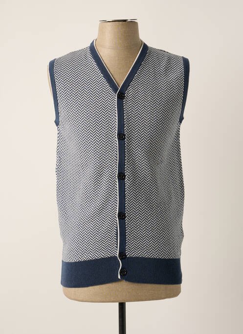 Gilet sans manche coupe cintrée bleu ELEVENTY homme