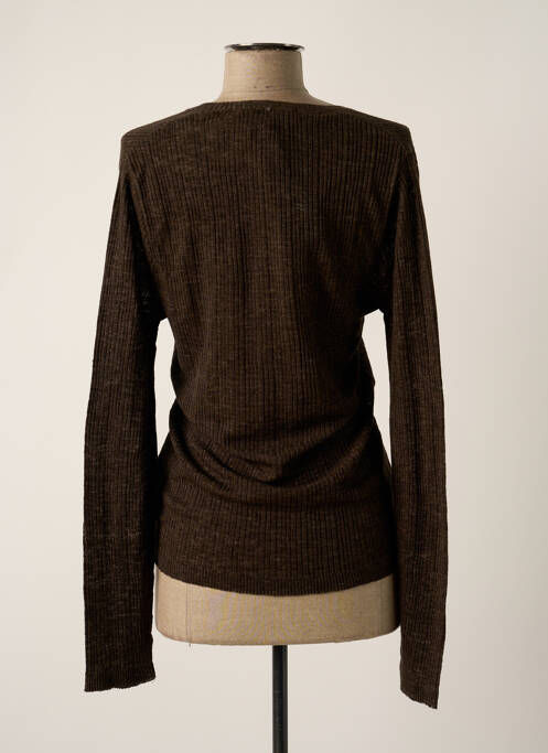 Gilet manches longues marron MESSAGERIE pour homme