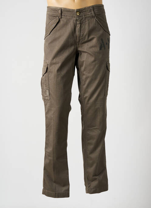 Pantalon cargo marron AERONAUTICA pour homme