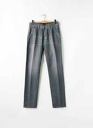 Jeans coupe droite fermeture zippée sous rabat boutonné taille normale gris NOTIFY homme