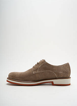 Derbies nubuck talon bas beige MAISON WOOLIES homme