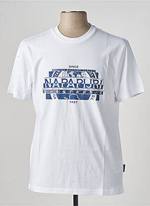 T-shirt blanc NAPAPIJRI pour homme