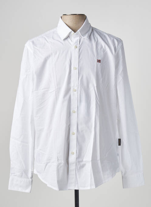 Chemise manches longues blanc NAPAPIJRI pour homme