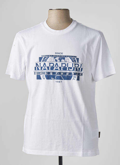 T-shirt blanc NAPAPIJRI pour homme