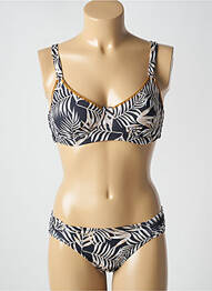 Maillot de bain 2 pièces stretch haut soutien-gorge emboitant noir ADMAS femme