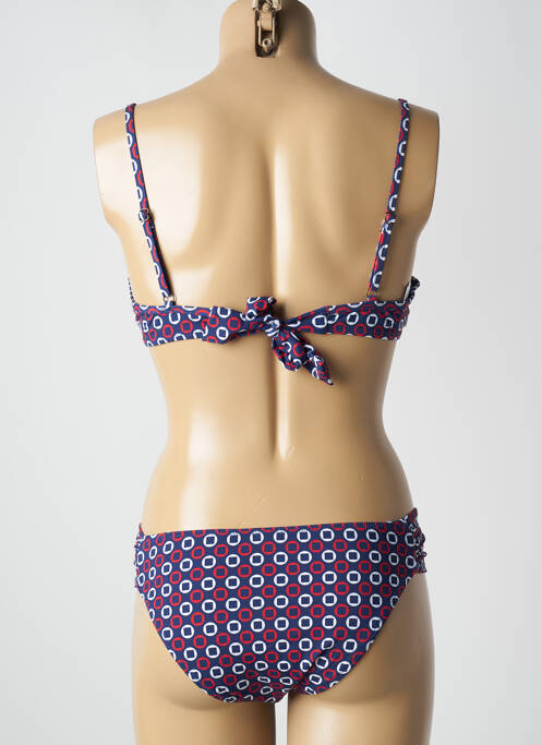 Maillot de bain 2 pièces stretch haut soutien-gorge moulé bleu ADMAS femme