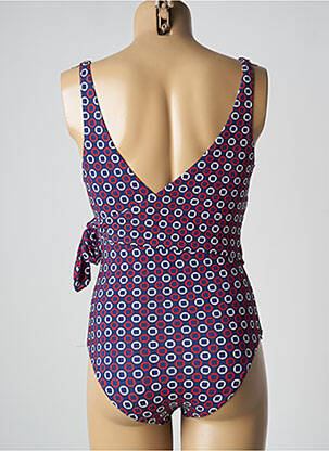 Maillot de bain 1 pièce imprimé fantaisie haut triangles bleu ADMAS femme